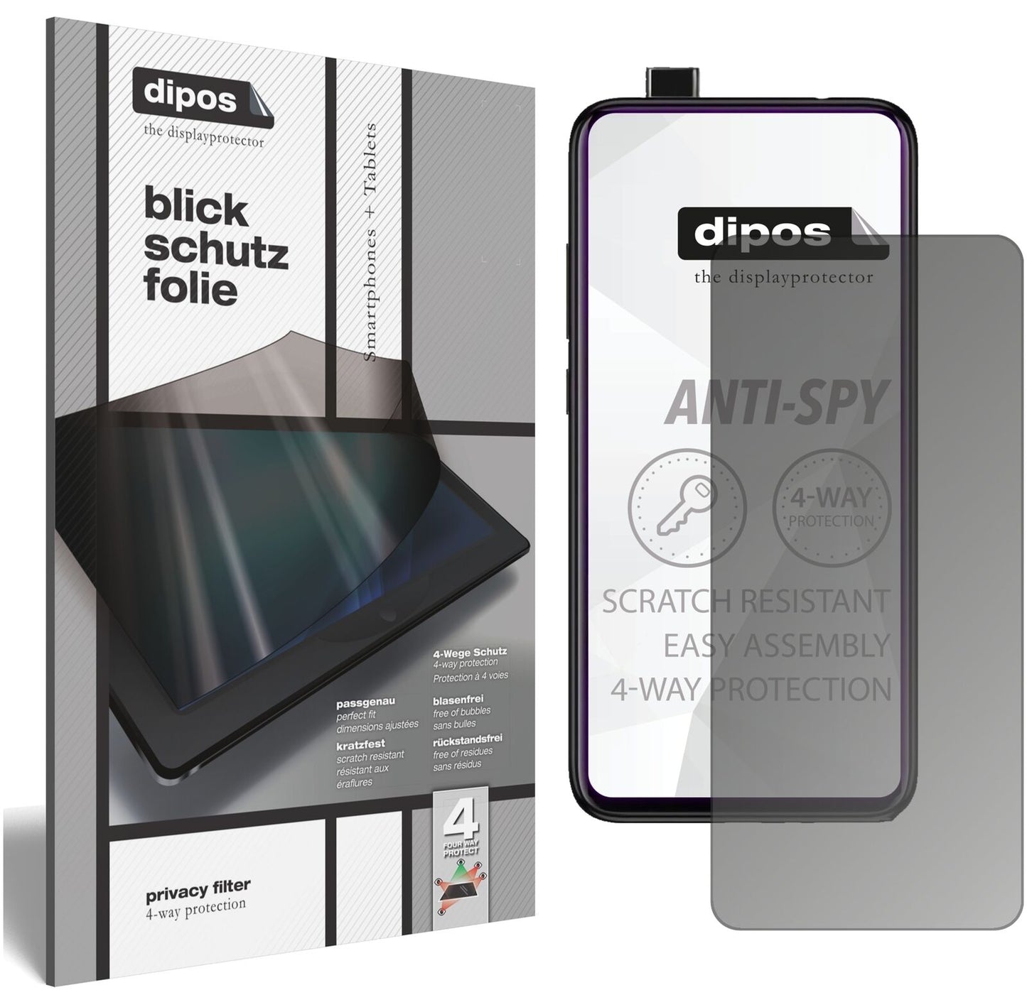 Blickschutzfolie für Xiaomi Redmi K20 Pro matt Schutzfolie Privacy