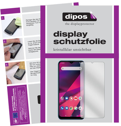 Klare Displayschutzfolie von dipos passend für BLU G90, präziser Zuschnitt und blasenfrei montiert