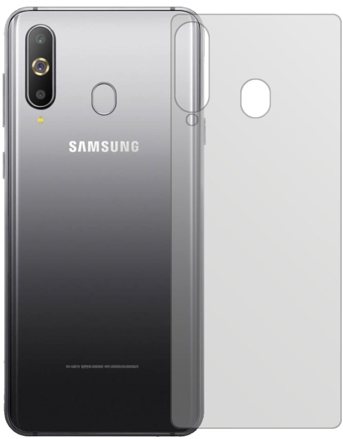 5x Schutzfolie matt für Samsung Galaxy A60 Rückseite Display-Schutzfolie