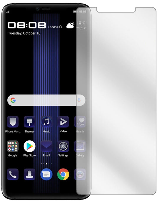 Klare Displayschutzfolie von dipos passend für Huawei Porsche Design Mate 20 RS, präziser Zuschnitt und blasenfrei montiert