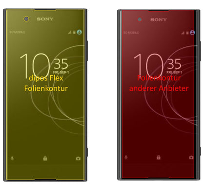 dipos Displayschutz für Sony Xperia XA1 Plus, transparente Oberfläche, geringe Dicke und perfekte Passform