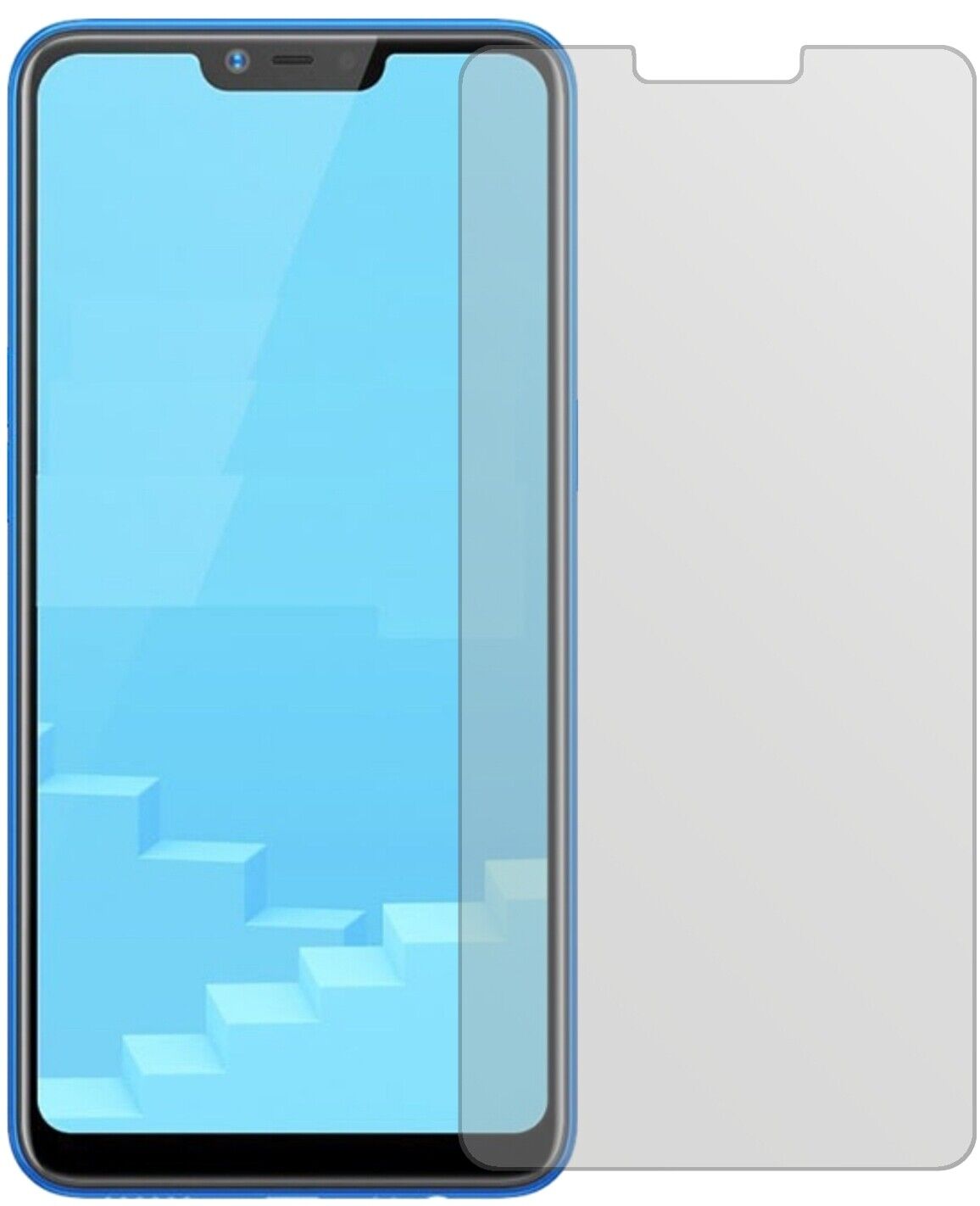 Matte Displayschutzfolie von dipos passend für Oppo Realme C1, präziser Zuschnitt und blasenfrei montiert