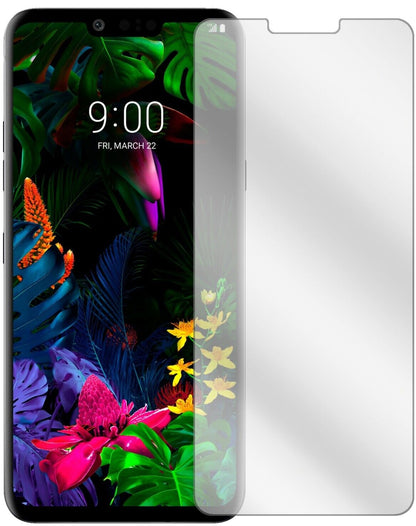 Klare Displayschutzfolie von dipos passend für LG G8 ThinQ, präziser Zuschnitt und blasenfrei montiert