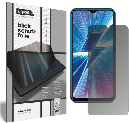 Blickschutzfolie für Vivo Y17 matt Schutzfolie Privacy