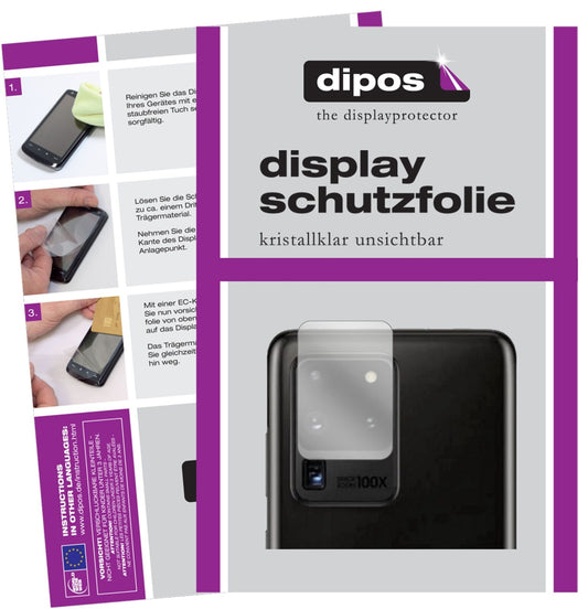 5x Schutzfolie klar für Samsung Galaxy S20 Ultra 5G Kameralinse Display-Schutzfolie