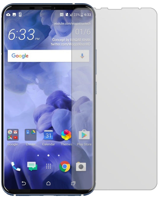 Matte Displayschutzfolie von dipos passend für HTC U11 Plus, präziser Zuschnitt und blasenfrei montiert