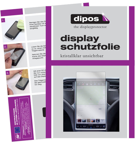1x Schutzfolie klar für Tesla Modell X Display-Schutzfolie
