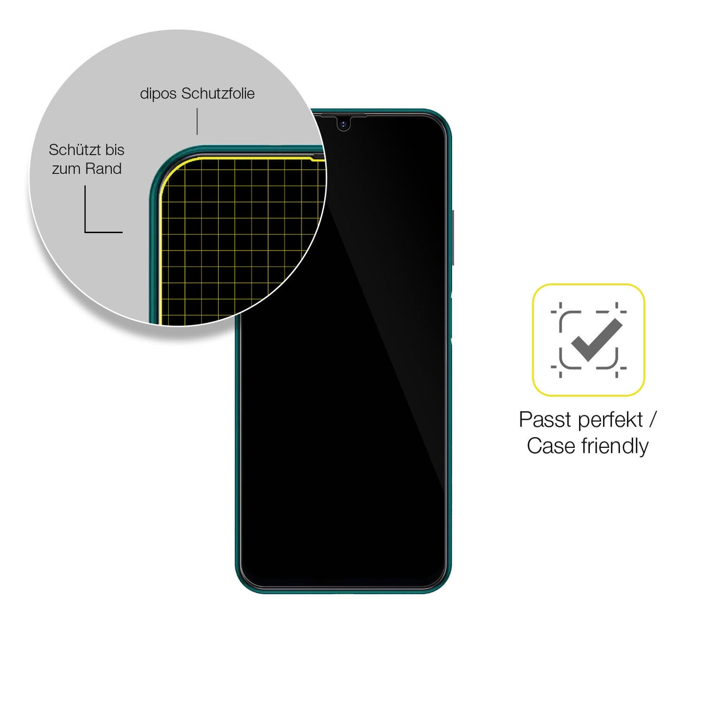 1x 3D Full Cover Schutzfolie für Philips S706