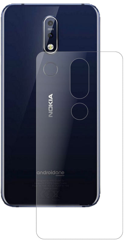 1x 9H Schutzfolie matt für Nokia X7 (2018) Rückseite Panzerfolie