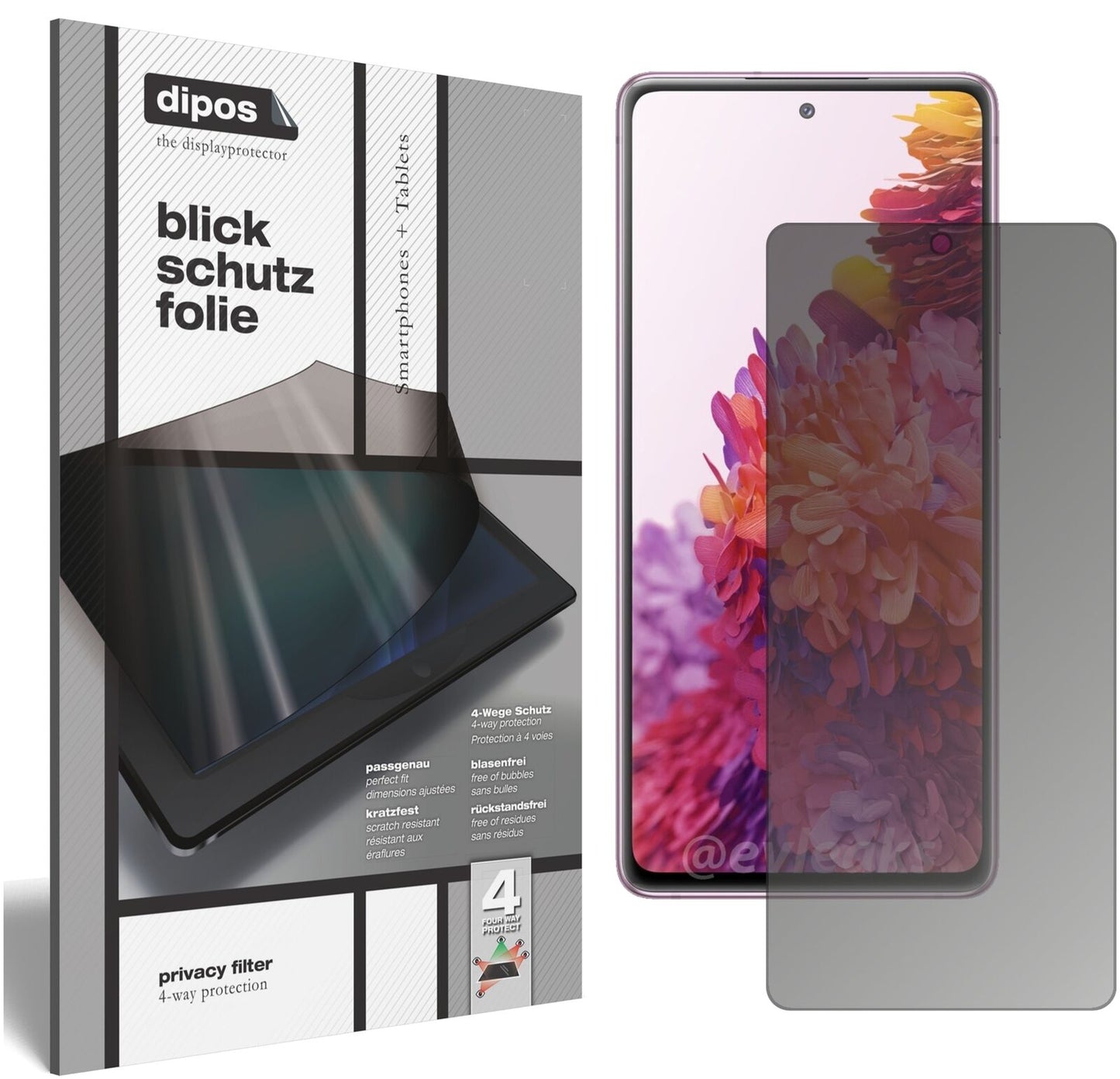 Blickschutzfolie für Samsung Galaxy S20 FE 5G matt Schutzfolie Privacy