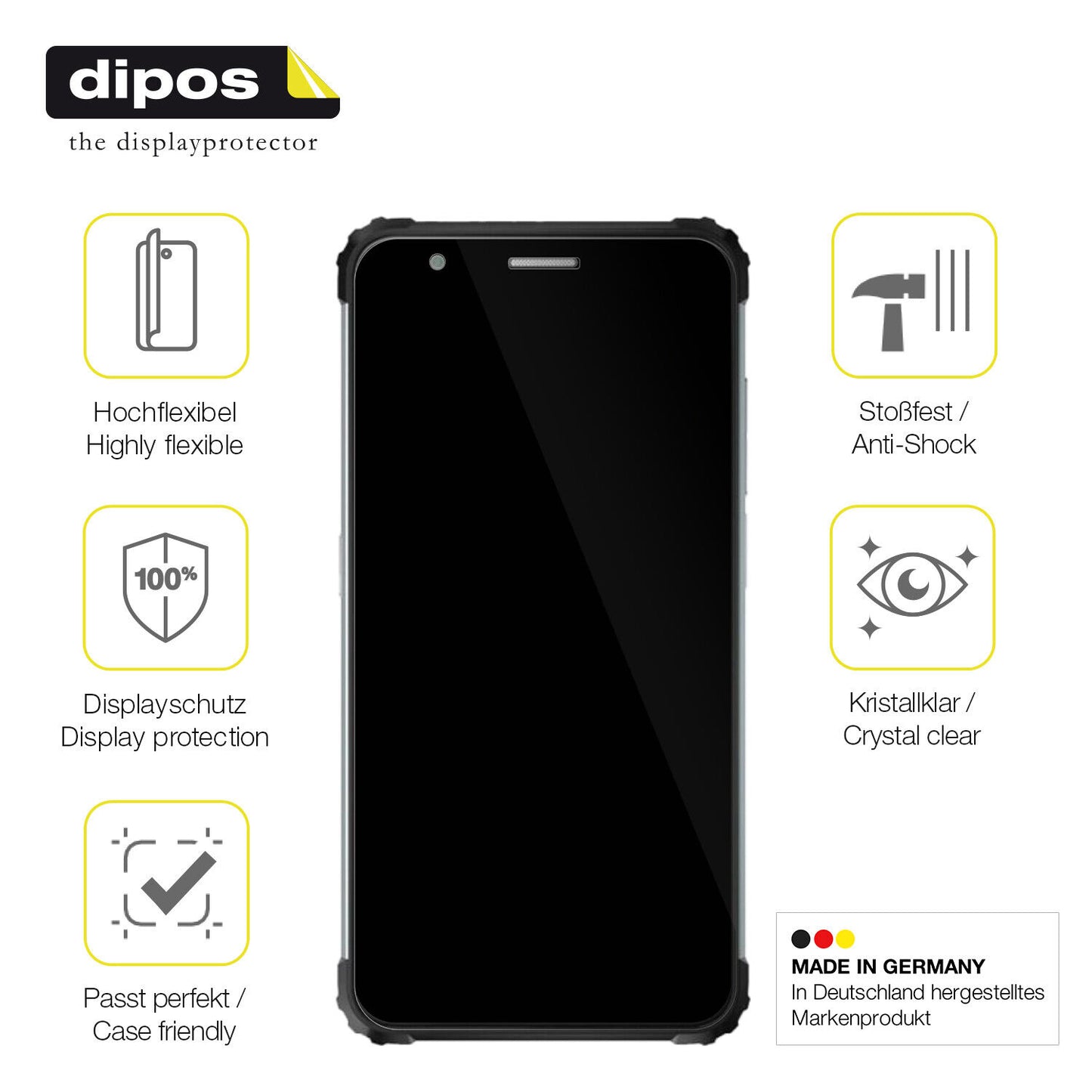 1x 3D Full Cover Schutzfolie für Blackview BV6600E