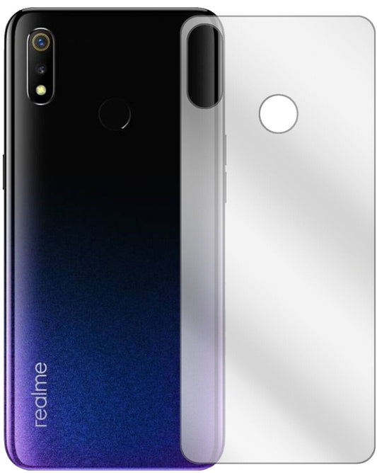 Klare Displayschutzfolie von dipos passend für Oppo Realme 3 Rückseite, präziser Zuschnitt und blasenfrei montiert