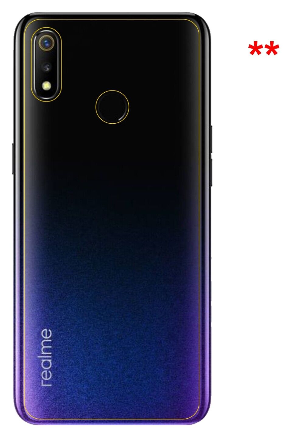 5x Schutzfolie matt für Oppo Realme 3 Rückseite Display-Schutzfolie