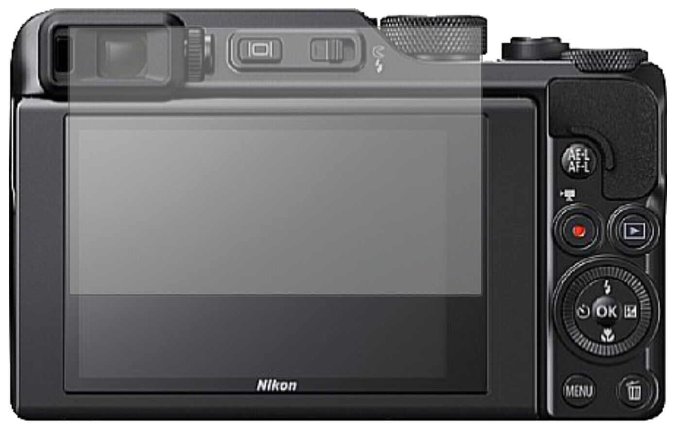 Matte Displayschutzfolie von dipos passend für Nikon Coolpix A1000, präziser Zuschnitt und blasenfrei montiert
