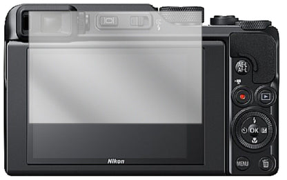 Klare Displayschutzfolie von dipos passend für Nikon Coolpix A1000, präziser Zuschnitt und blasenfrei montiert