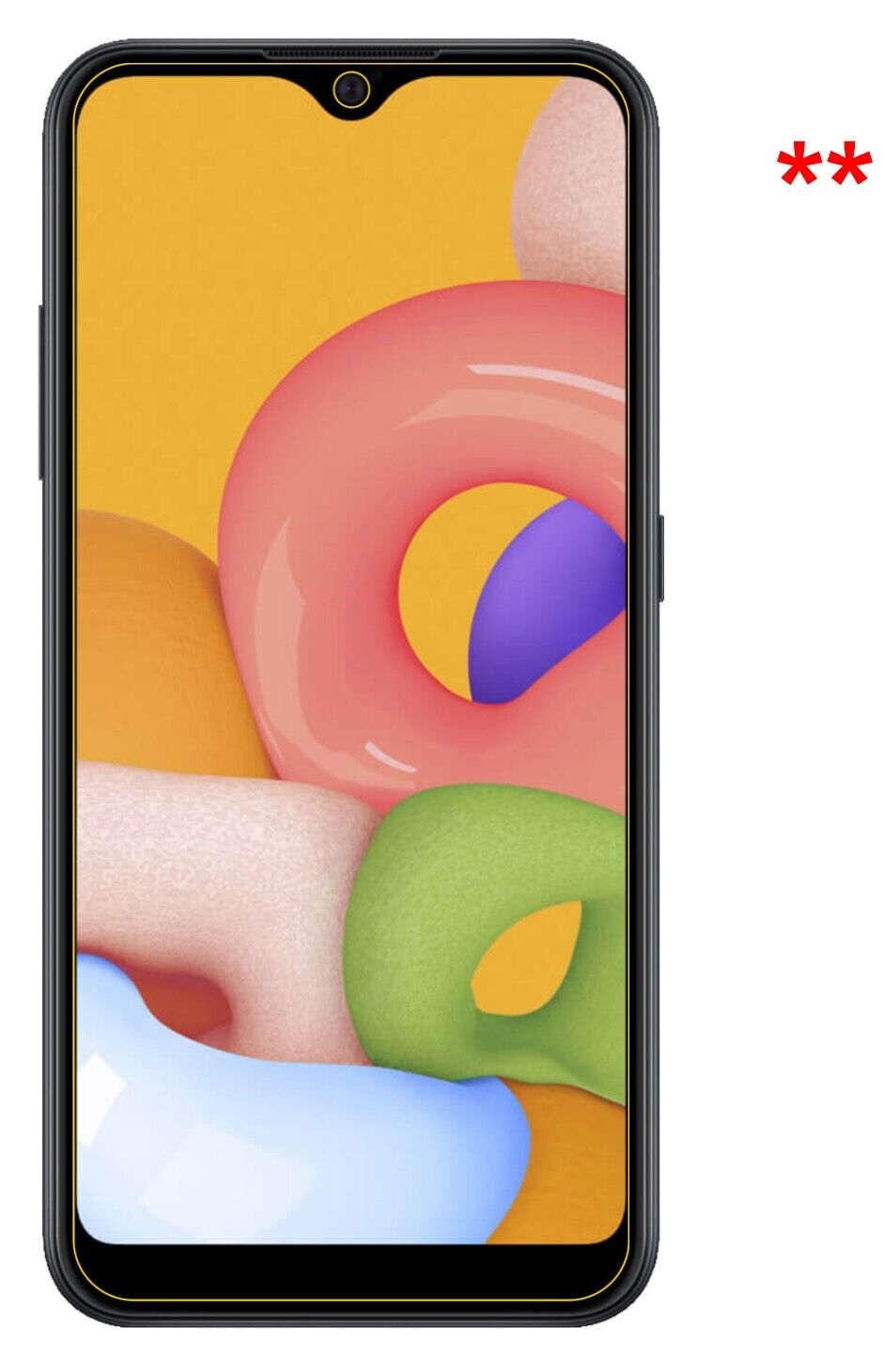 Dünne und klare Folie passend zugeschnitten für Samsung Galaxy A01