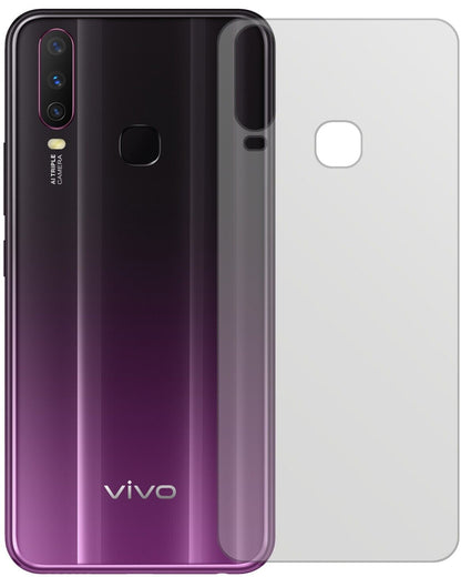 Matte Displayschutzfolie von dipos passend für Vivo Y17 Rückseite, präziser Zuschnitt und blasenfrei montiert