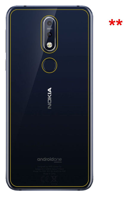 5x Schutzfolie matt für Nokia 7.1 Rückseite Display-Schutzfolie