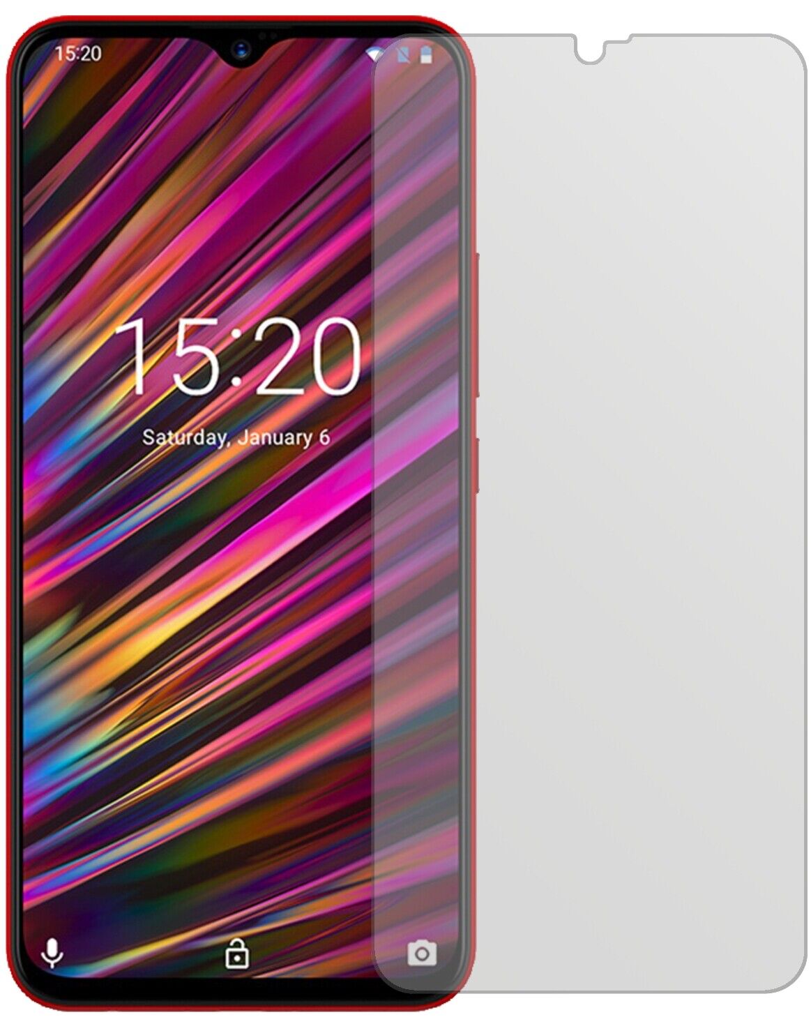 Matte Displayschutzfolie von dipos passend für Umidigi F1, präziser Zuschnitt und blasenfrei montiert