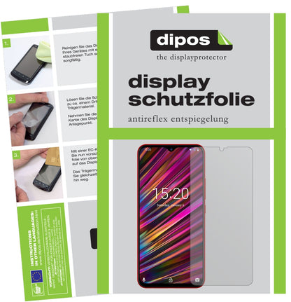 UmidigiF1 mit aufgebrachter dipos Displayschutzfolie, die lästige Fingerabdrücke minimiert