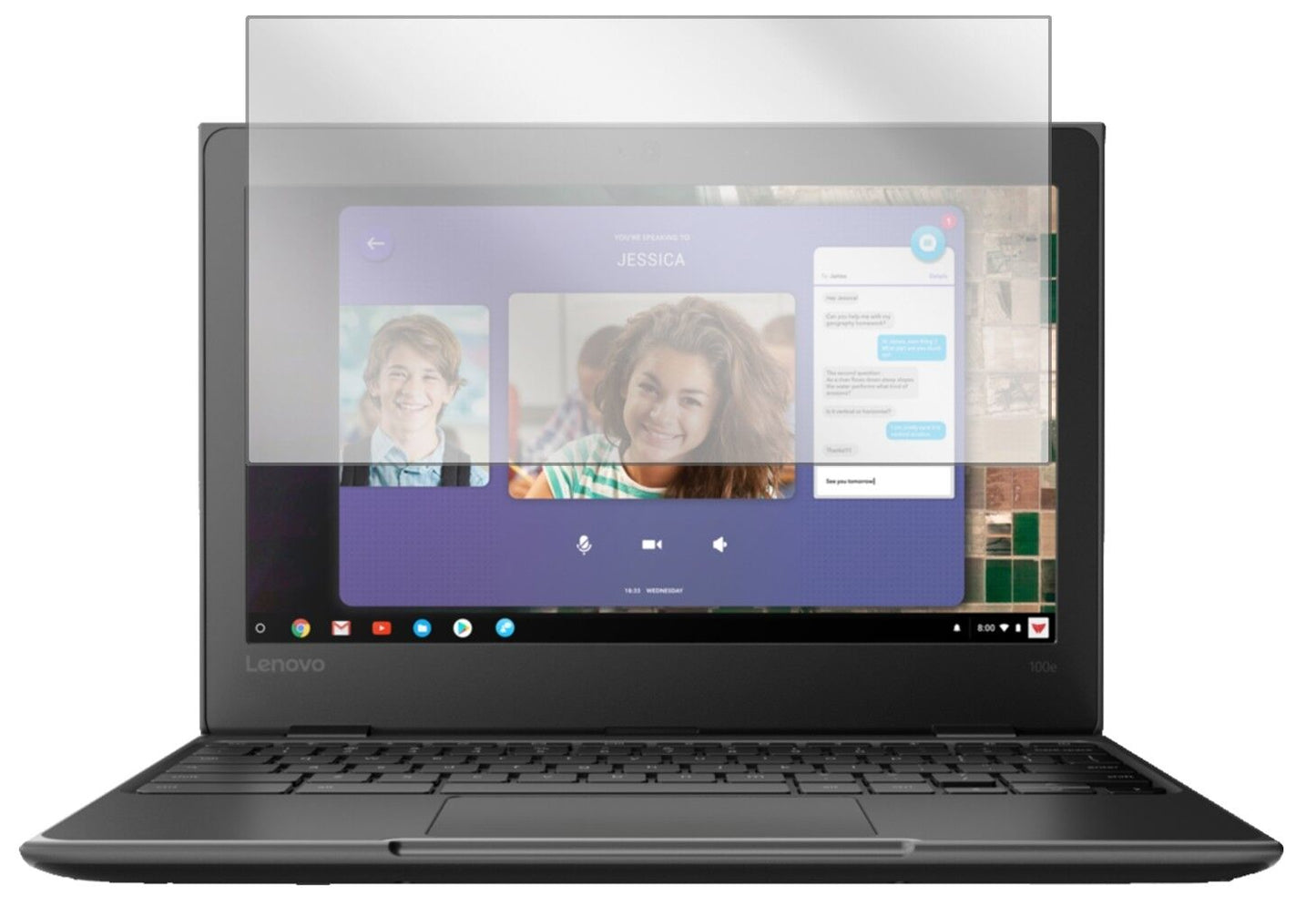 1x Schutzfolie klar für Lenovo 100e Chromebook Display-Schutzfolie