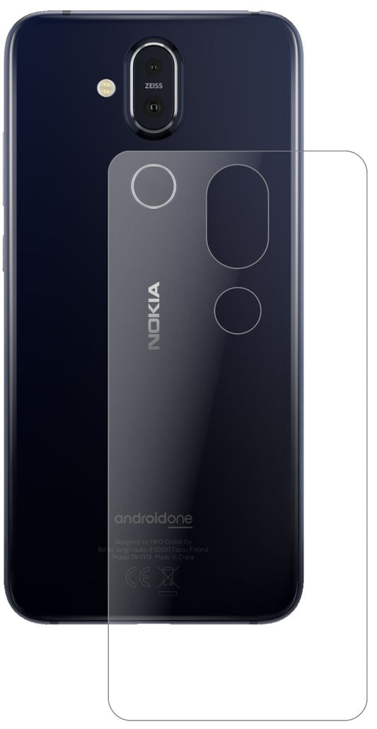 1x 9H Schutzfolie matt für Nokia 8.1 Rückseite Panzerfolie