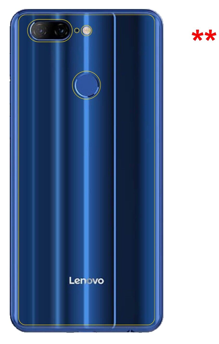 5x Schutzfolie klar für Lenovo K9 Rückseite Display-Schutzfolie