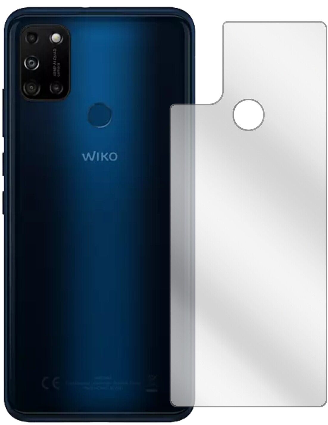 1x Schutzfolie klar für Wiko View5 Rückseite Display-Schutzfolie