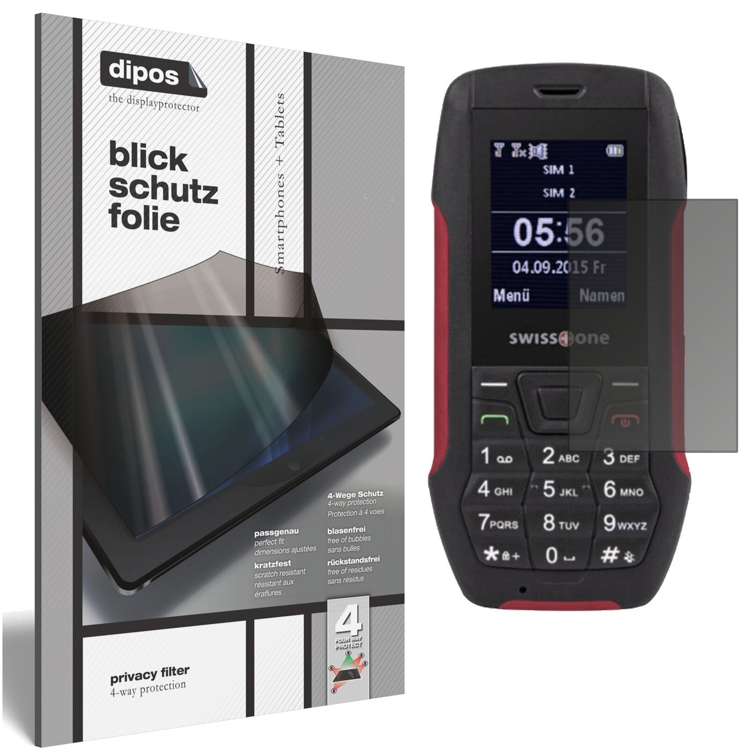 Blickschutzfolie für Swisstone SX 567 matt Schutzfolie Privacy