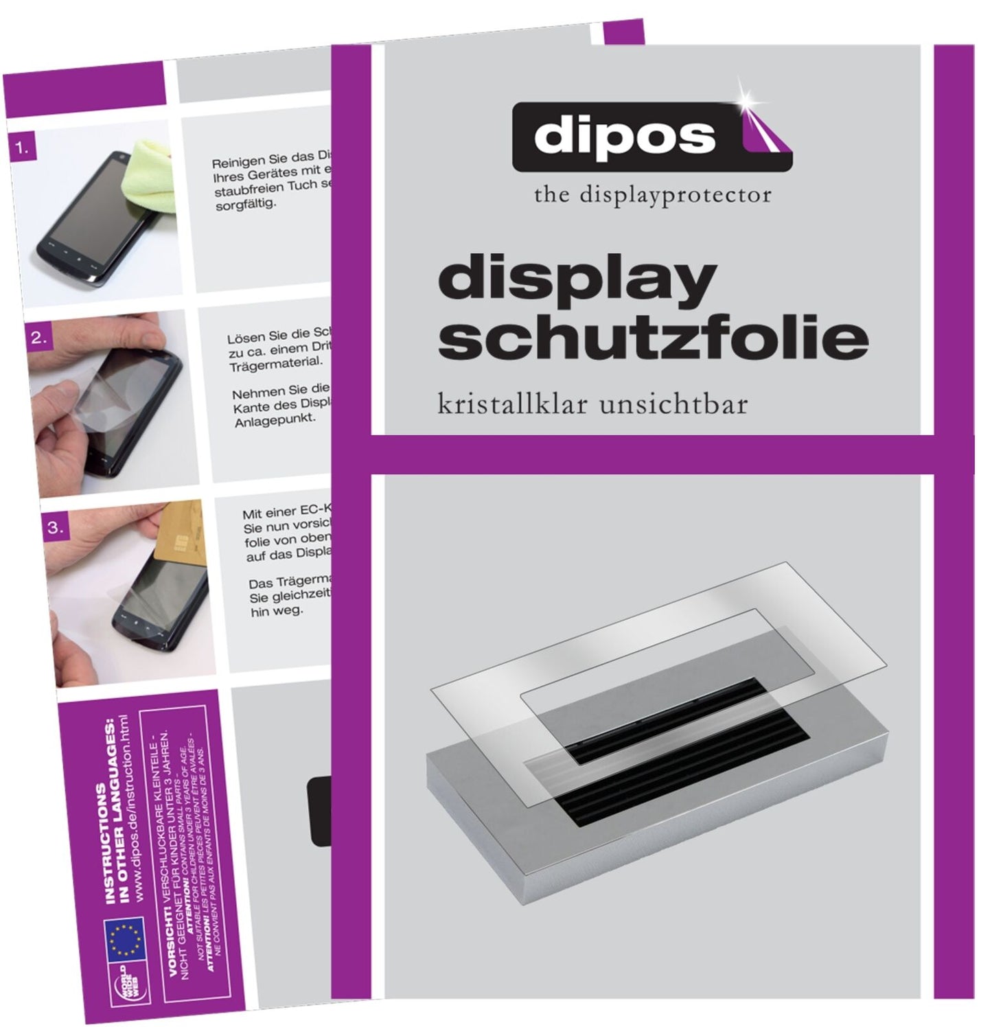 1x Schutzfolie klar für Jura A9 Tropfblech Display-Schutzfolie