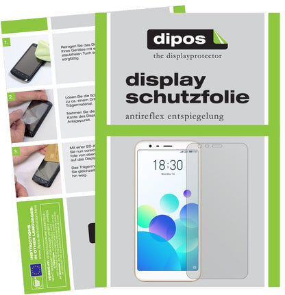 MeizuM8C mit aufgebrachter dipos Displayschutzfolie, die lästige Fingerabdrücke minimiert