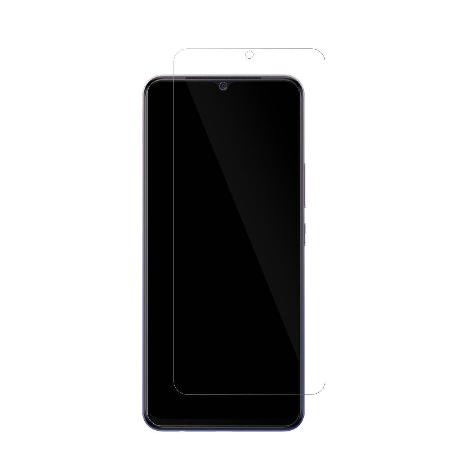VivoV20 mit aufgebrachter dipos Displayschutzfolie, glasklare Darstellung ohne Einschränkungen
