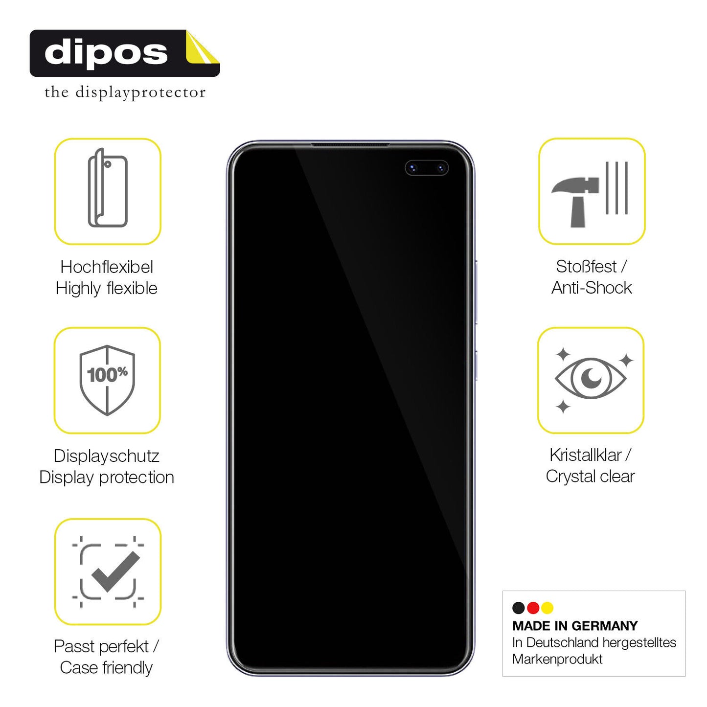 1x 3D Full Cover Schutzfolie für Vivo V19