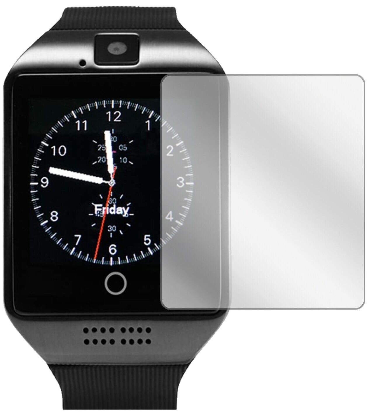 Klare Displayschutzfolie von dipos passend für Tagobee TB02 Smartwatch, präziser Zuschnitt und blasenfrei montiert