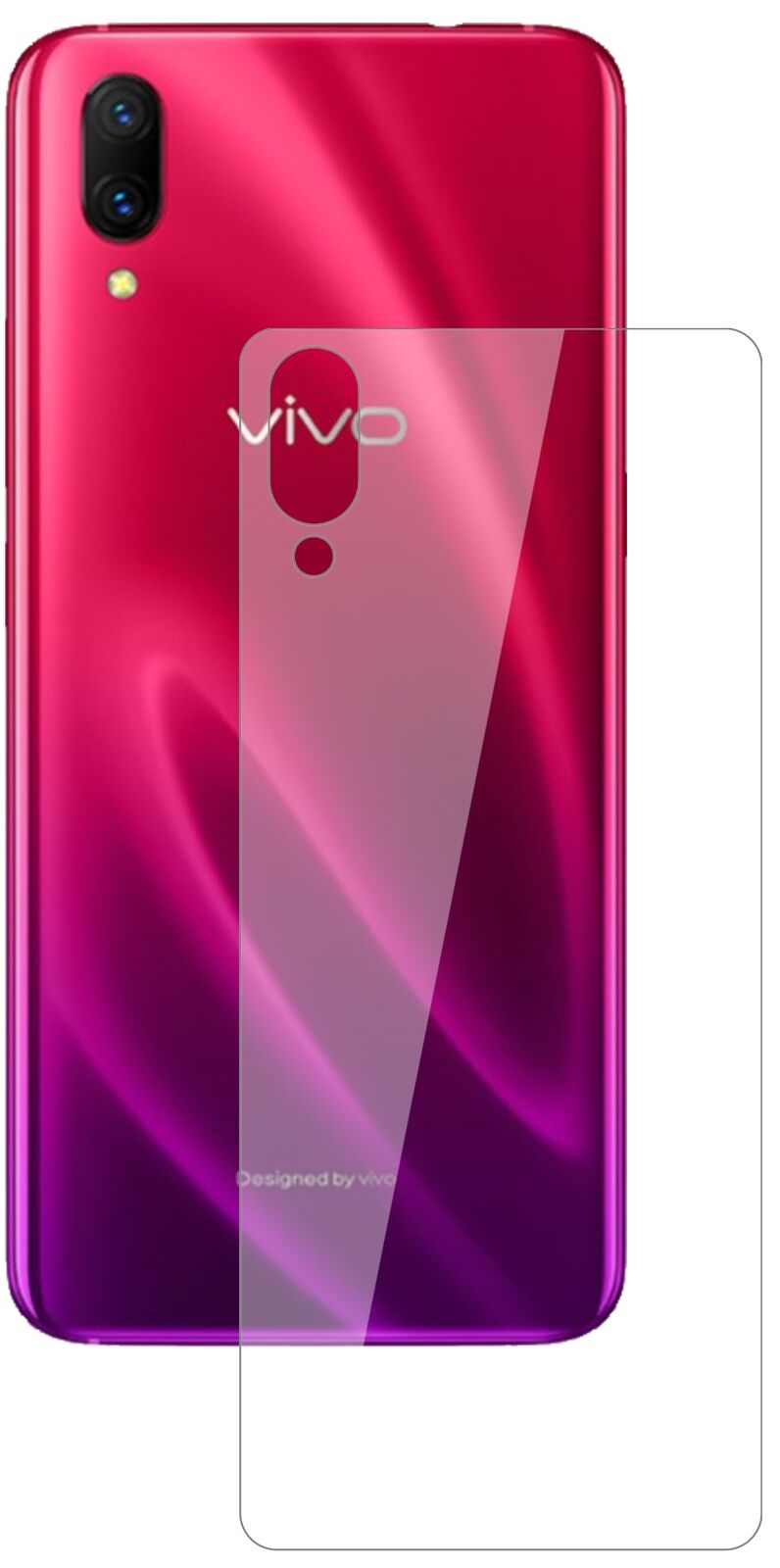 1x 9H Schutzfolie für Vivo X23 Rückseite Panzerfolie