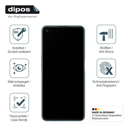 1x 9H Schutzfolie matt für OPPO A96 Global Panzerfolie