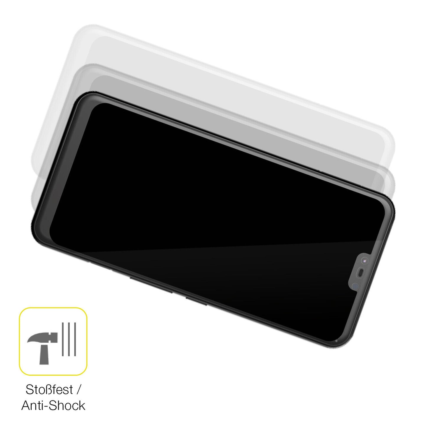 1x 3D Full Cover Schutzfolie für Fujitsu Arrows U