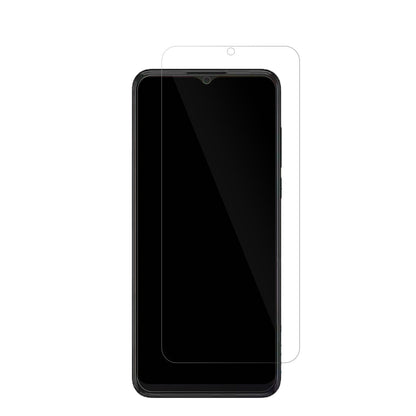 SHARPAquos V6 Plus mit aufgebrachter dipos Displayschutzfolie, glasklare Darstellung ohne Einschränkungen