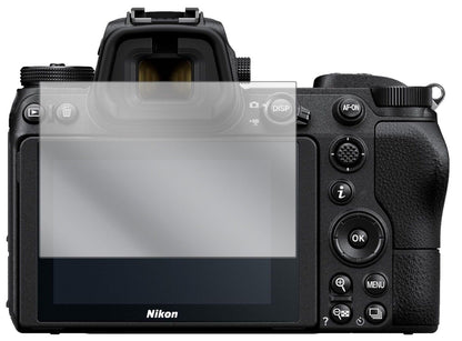 Klare Displayschutzfolie von dipos passend für Nikon Z6, präziser Zuschnitt und blasenfrei montiert