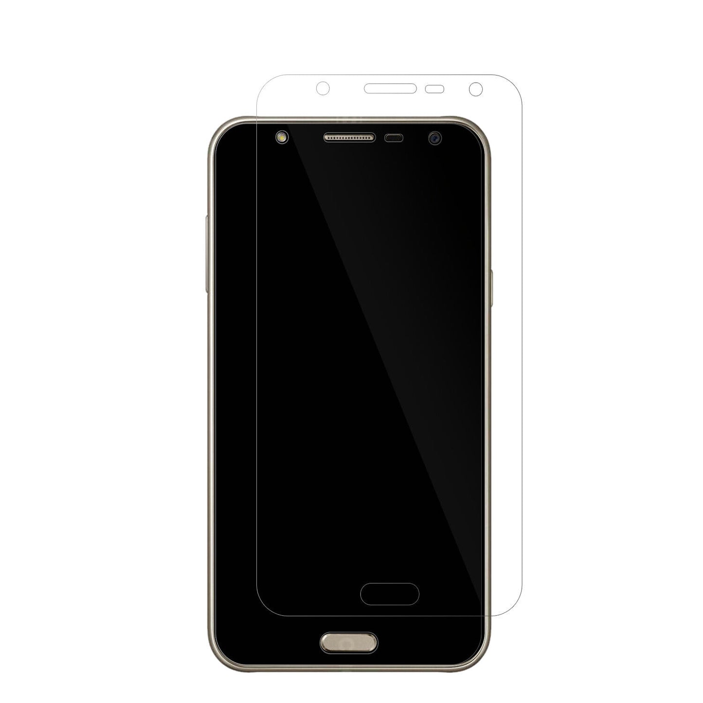 SamsungGalaxy J7 Neo mit aufgebrachter dipos Displayschutzfolie, glasklare Darstellung ohne Einschränkungen