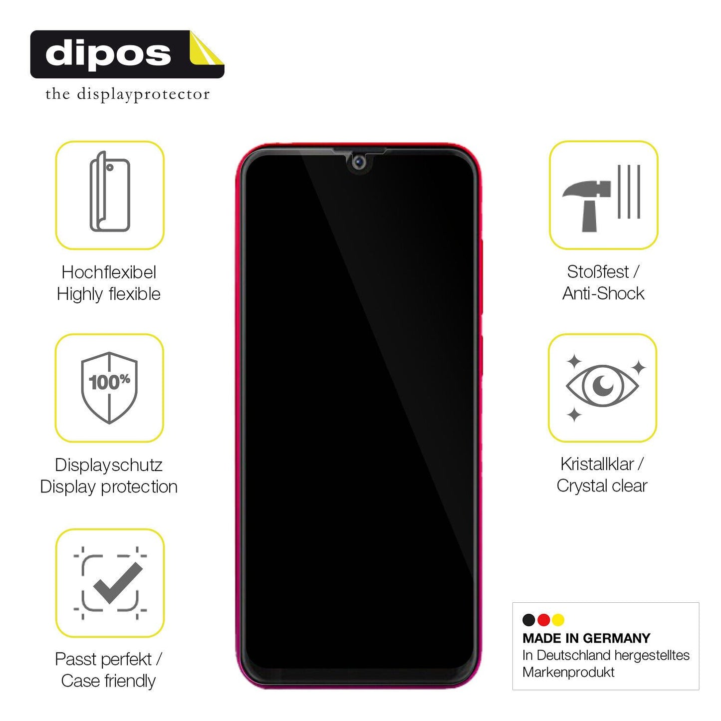 1x 3D Full Cover Schutzfolie für Walton Primo N5