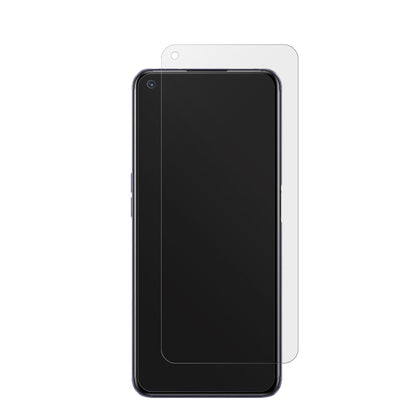 RealmeQ3T mit aufgebrachter dipos Displayschutzfolie, die lästige Fingerabdrücke minimiert