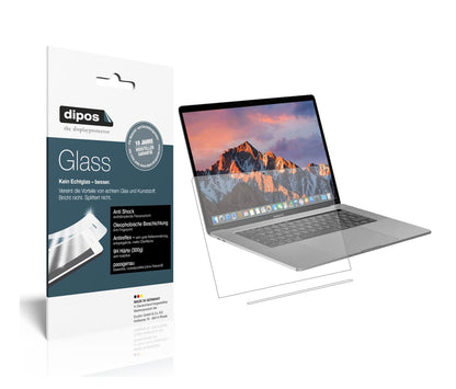 AppleMacBook Pro 13 Zoll (2019) Touchbar mit aufgebrachter dipos Panzerfolie, die lästige Fingerabdrücke minimiert