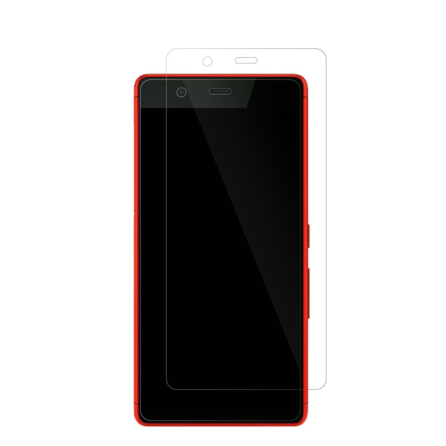 FujitsuArrows Be F-05J mit aufgebrachter dipos Displayschutzfolie, glasklare Darstellung ohne Einschränkungen