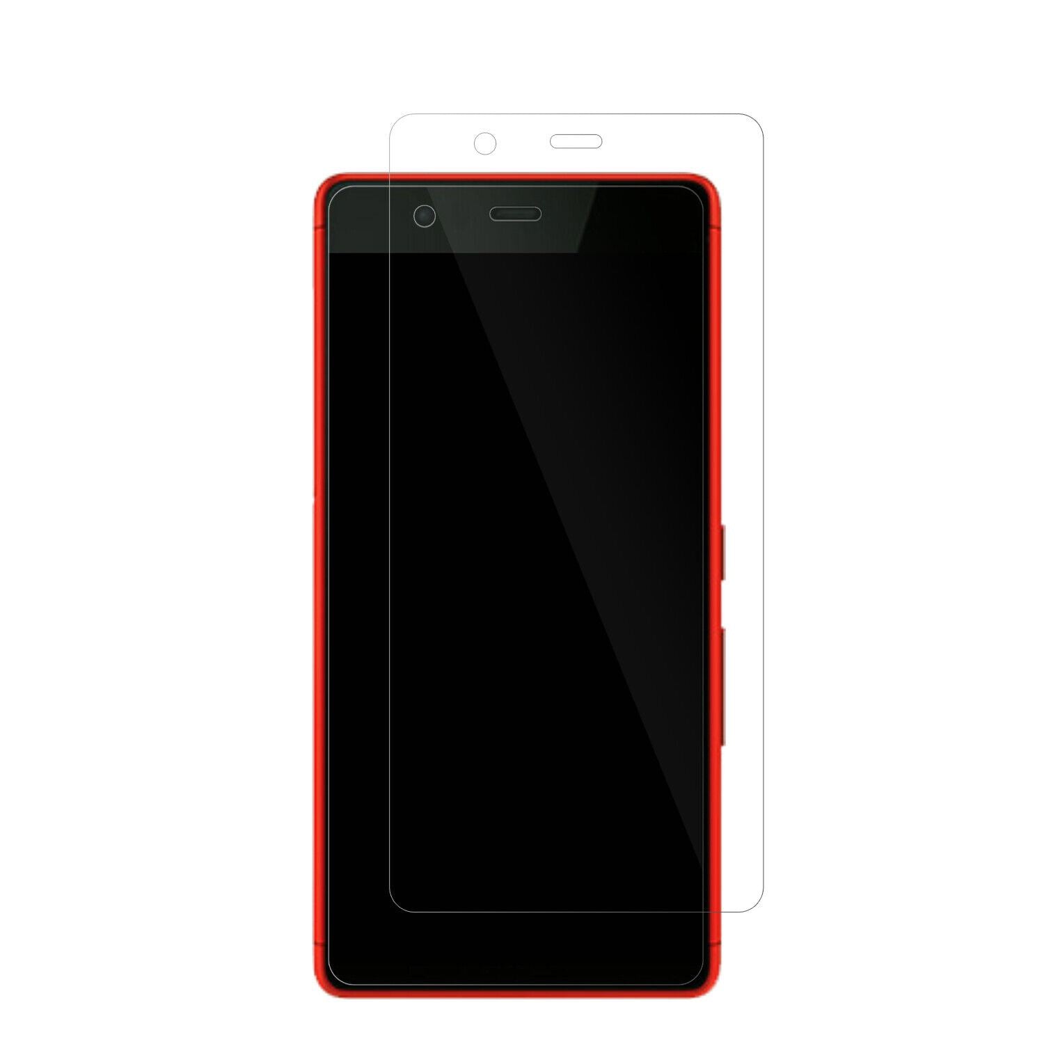 FujitsuArrows Be F-05J mit aufgebrachter dipos Displayschutzfolie, glasklare Darstellung ohne Einschränkungen