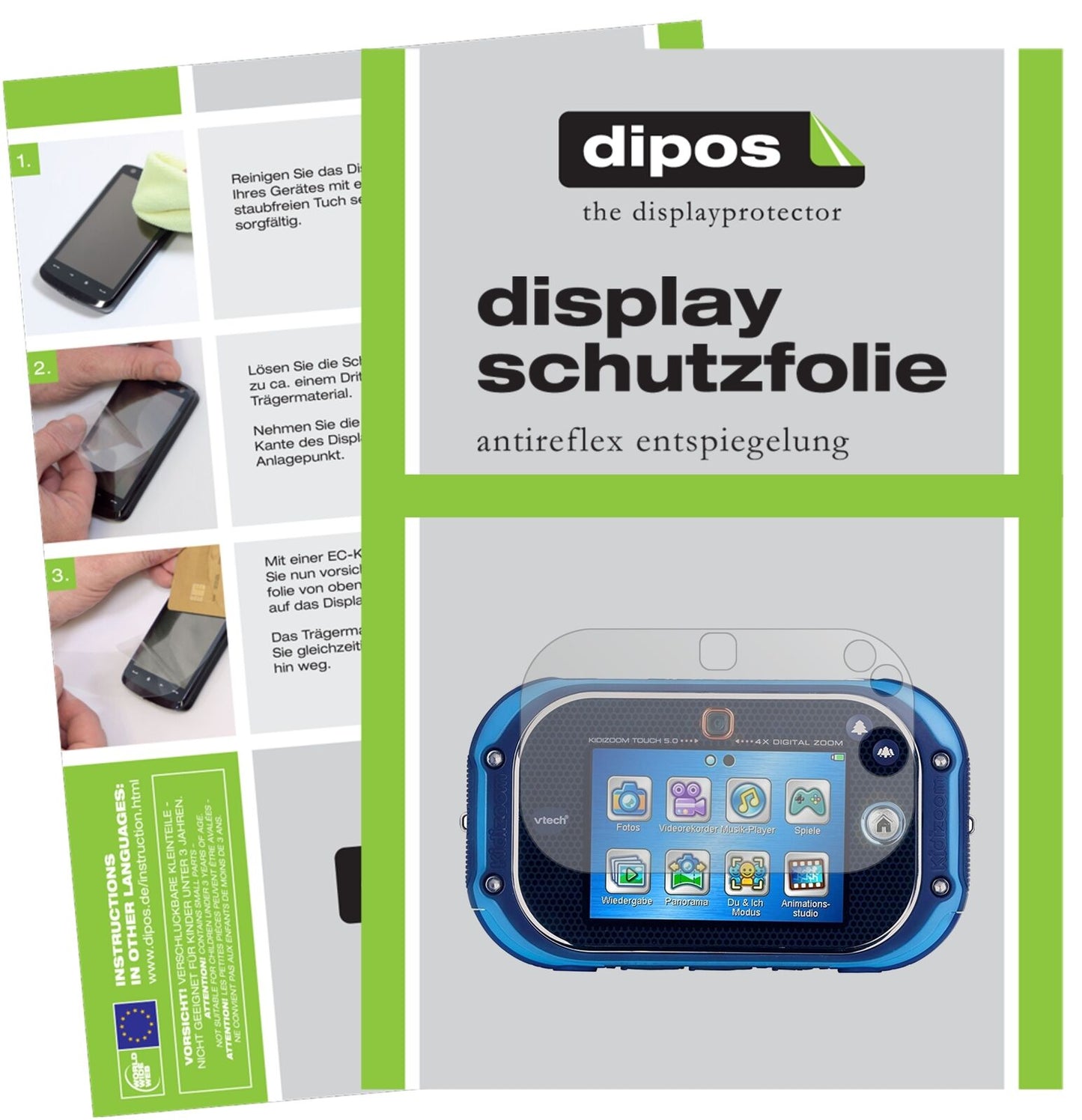 1x Schutzfolie matt für Vtech Kidizoom Touch 5.0 Display-Schutzfolie