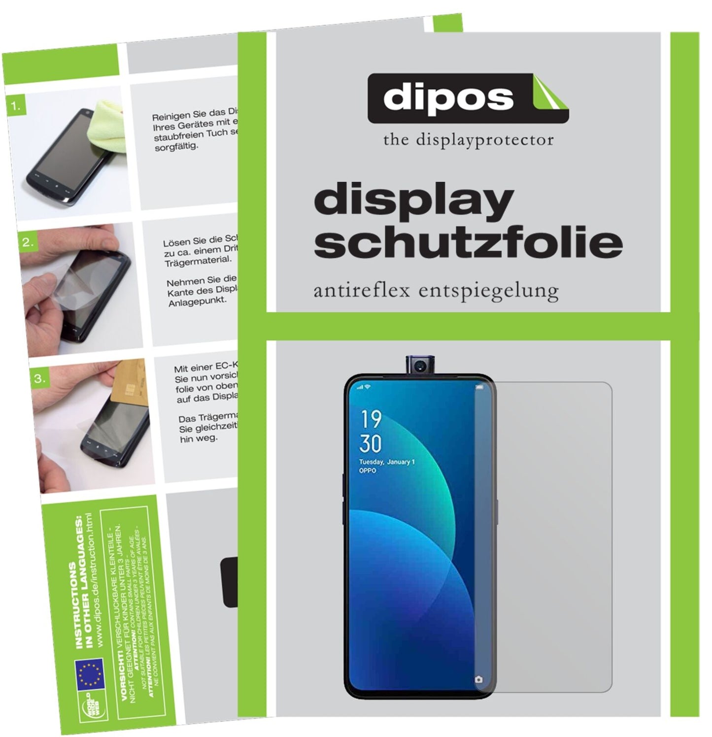 5x Schutzfolie matt für Oppo F11 Display-Schutzfolie