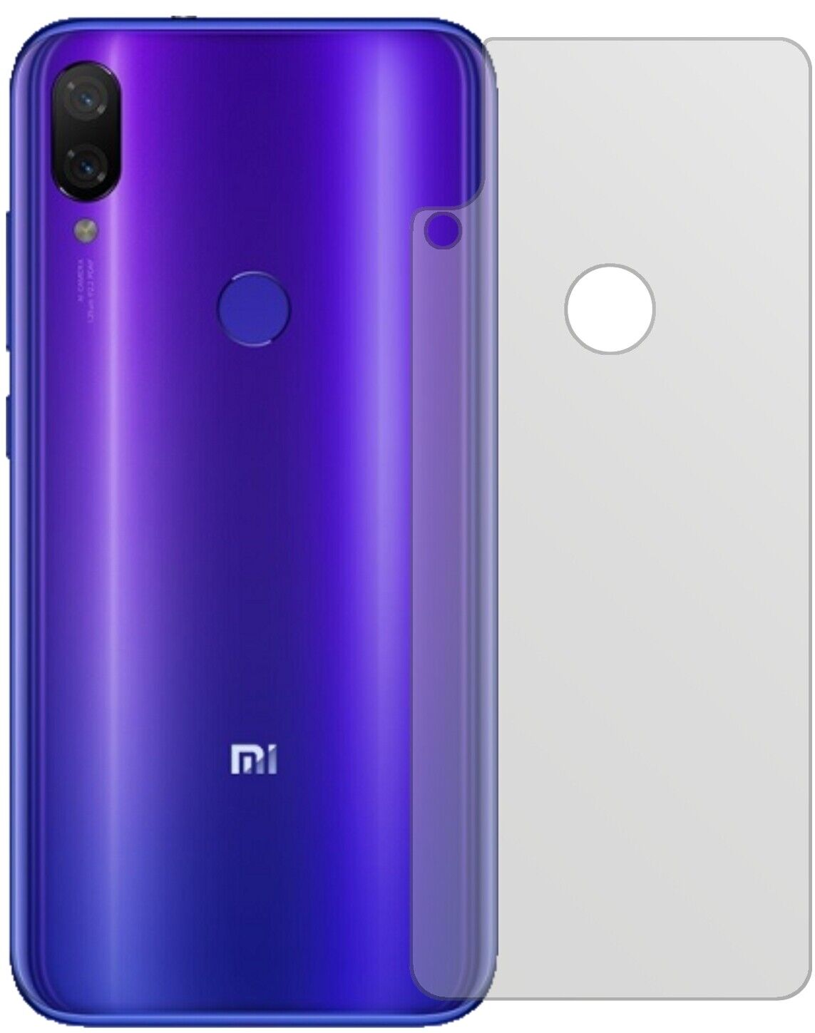 Matte Displayschutzfolie von dipos passend für Xiaomi Mi Play Rückseite, präziser Zuschnitt und blasenfrei montiert
