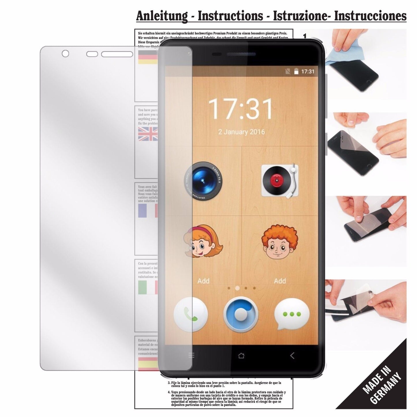 6x Schutzfolie klar für Oukitel K4000 Lite Display-Schutzfolie