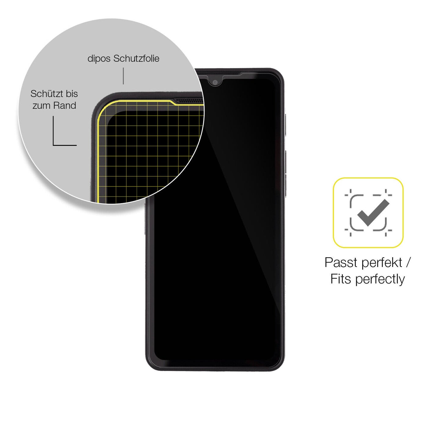 1x 3D Full Cover Schutzfolie für Cat S75